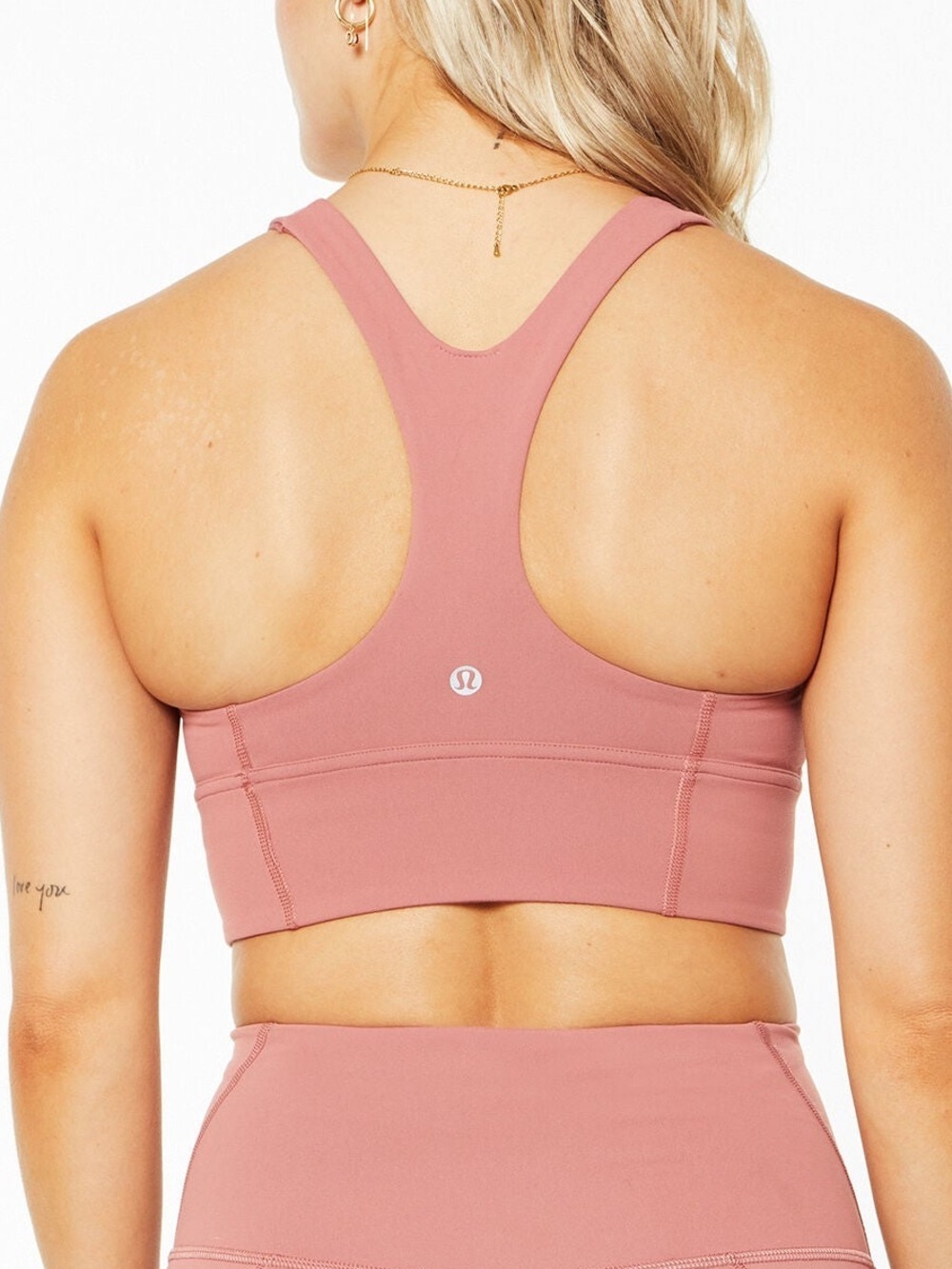 Lululemon Athletica Wunder Train Long Line Bra Dusty Pink Size 12 Athleticwear